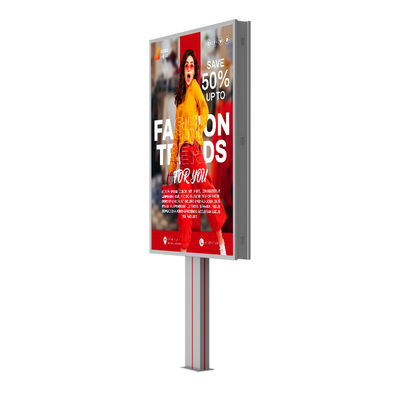 سهولة التثبيت مقاومة للماء IP65 p6 8000nits نظام الفولاذ 4G الإعلانات الخارجية التي أدت لوحة الإعلانات مع HDMl