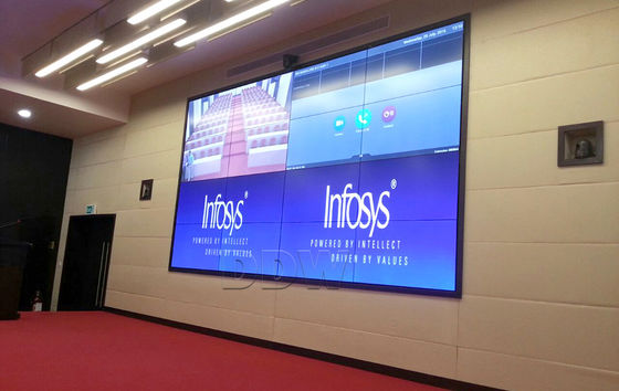 55 بوصة منحني الفيديو الجدار LG 1920x1080 ارتفاع القرار 3.5MM سلس مدي منحني TV 500nits DDW-LW550HN11