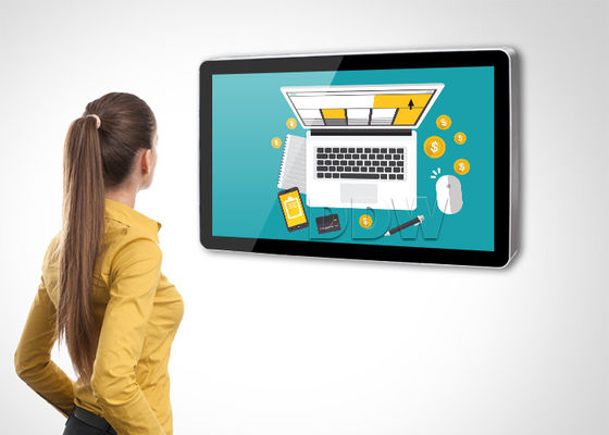 55 بوصة شبكة الرقمية لافتات شاشة LCD 1920x1080 تخصيص البرمجيات 500nits DDW-AD5501W