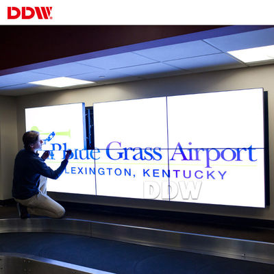 شاشة لمس حائط فيديو تفاعلي تجاري 55 درجة سطوع 500 شمعة / المتر المربع مخرج DP مخرج 2 HDMI