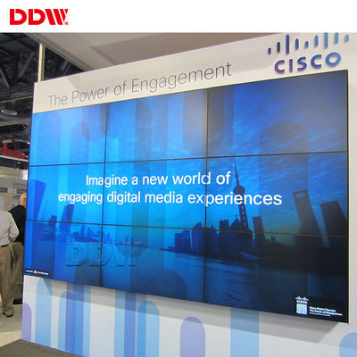 جدار فيديو CCTV التابع لمركز الشرطة 49 بوصة داخلي شبه خارجي 3.5 ملم إطار ضيق للغاية