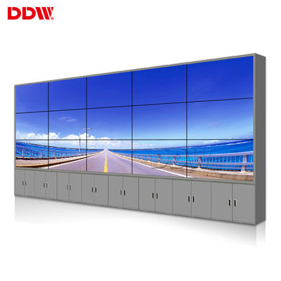 مركز التشغيل CCTV Video Wall 5.3mm 500nits وظيفة شاشة لصق رقيقة الحافة TV