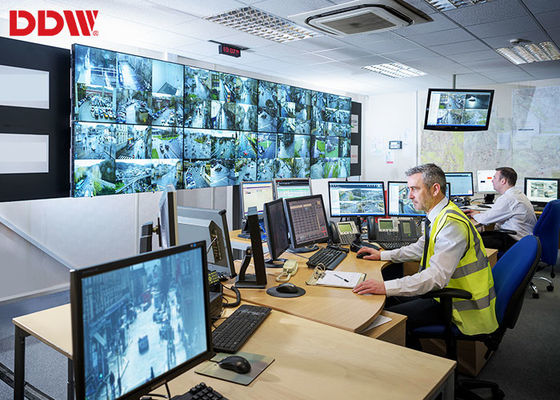 شاشات عرض حائط فيديو مقاس 49 بوصة ، جدار فيديو أمان عالي الألوان