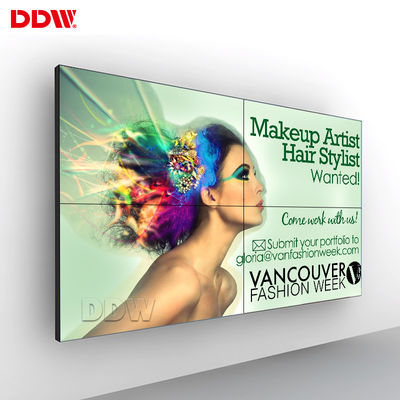 2x2 55 شاشة عرض فيديو LCD جدارية إشارات HDMI VGA DVI سامسونج معدل تحديث الشاشة 60 هرتز