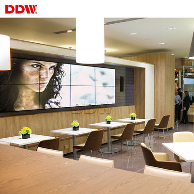 شاشة عرض فيديو LCD بإطار ضيق للغاية 1920 * 1080 500 شمعة / المتر المربع بإضاءة خلفية LED 5.3 ملم