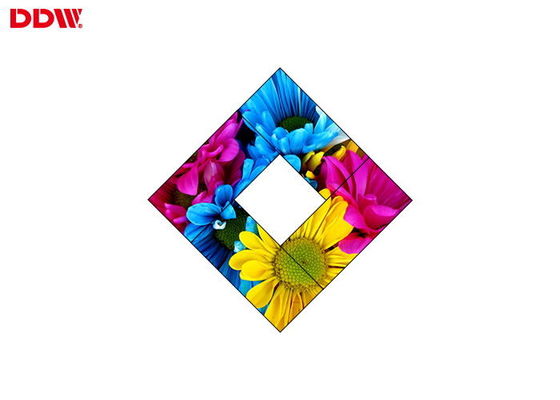 جدار فيديو غير منتظم بإطار ضيق 55 بوصة تقنية DID لون غني