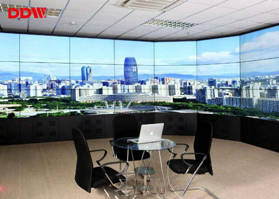 Arcuate LG 47 الفيديو الجدار المنحني videowall 1.7MM الحافة الضيقة رصد 230W استهلاك الطاقة DDW-LW550HN16
