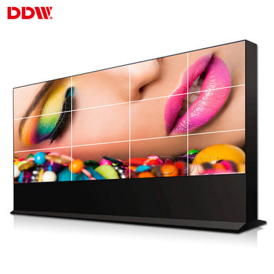 شاشة جدار فيديو LCD ذات الإطار الضيق DDW LCD رفيعة للغاية 8 بت 16 متر تدعم منافذ الإشارة المتنوعة
