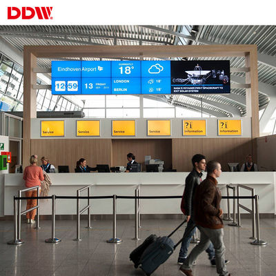 حائط فيديو عالي الدقة مقاس 55 بوصة بشاشة LCD مقاس 2 × 3 ودقة عرض فيزيائية تبلغ 1920 × 1080 جدار فيديو لقاعة المؤتمرات